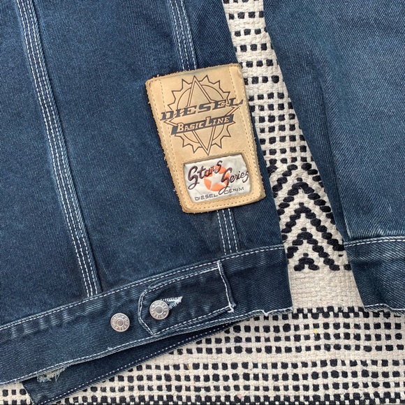 *Perfect Condition* Vintage Diesel Stars Series Denim Jacket size L - Picture 6 of 8